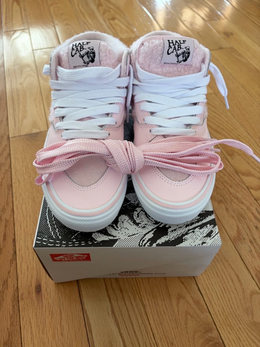 Vans Skateboard White/Pink Half Cab Sneakers